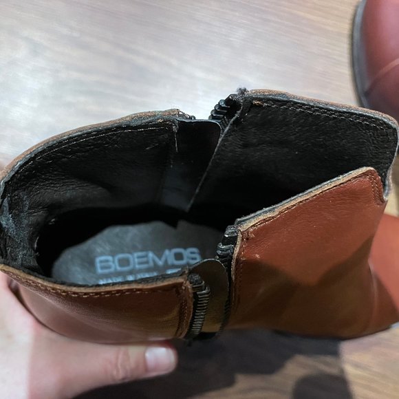 Made in Italy brown leather ankle booties boots size 8.5. - Picture 4 of 4